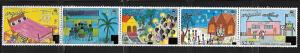 ANGUILLA 310b MNH CHRISTMAS STRIP OF 5, 1977