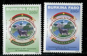 BURKINA FASO 2008 FULL SET FAUNA FOREST INDEPENDENCE INDEPENDANCE RARE MNH
