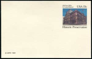 UX97 US 13c Old Post Office St Louis MO PC, Mint Entire