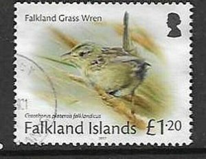 FALKLAND ISLANDS SG1376 2017 £1.20 SMALL BIRDS DEFINITIVE FINE USED