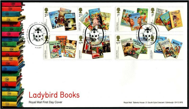 HERRICKSTAMP GREAT BRITAIN Sc.# 3648-55 Ladybird Books First Day Cover