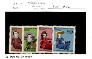 Germany - Berlin, Postage Stamp, #9NB57-9NB60 Mint NH, 1968 Dolls (AG)