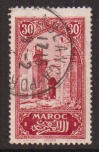 French Morocco   #99   used  1923  Chella city gate  30c  red