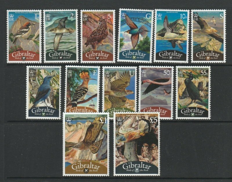 Gibraltar 2008 Birds of the Rock defs, The original 13 values only MM