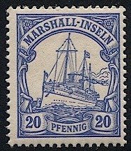 GERMANY Marshall Islands 1901 Sc 17  20pf Mint MLH