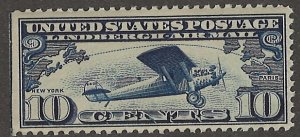 US Scott# C10 1927 10c ind  Lindberghs
Monoplane  Mint Never Hinged - Very Fine
