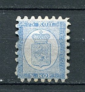 Finland/Russia 1860 Serpentine Roulette Unused 5p blue Sc 4 Fa 3 CV $725