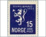 Norway NK 138 Svalbard 15 Øre Blackish Blue