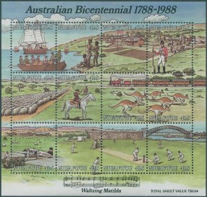 Niuafo'ou 1988 SG107 Australian Bi-centenary MS MNH