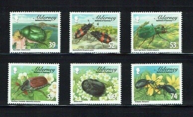 Alderney 2013 MNH Stamps Scott 459-464 Insects Beetles