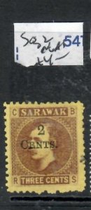 SARAWAK BROOKE 2C/3C SG27  NO GUM AS ISSUED         P0327H