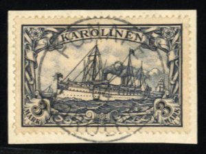 German Colonies, Caroline Islands #18 Cat$130, 1901 3m black violet, used on ...