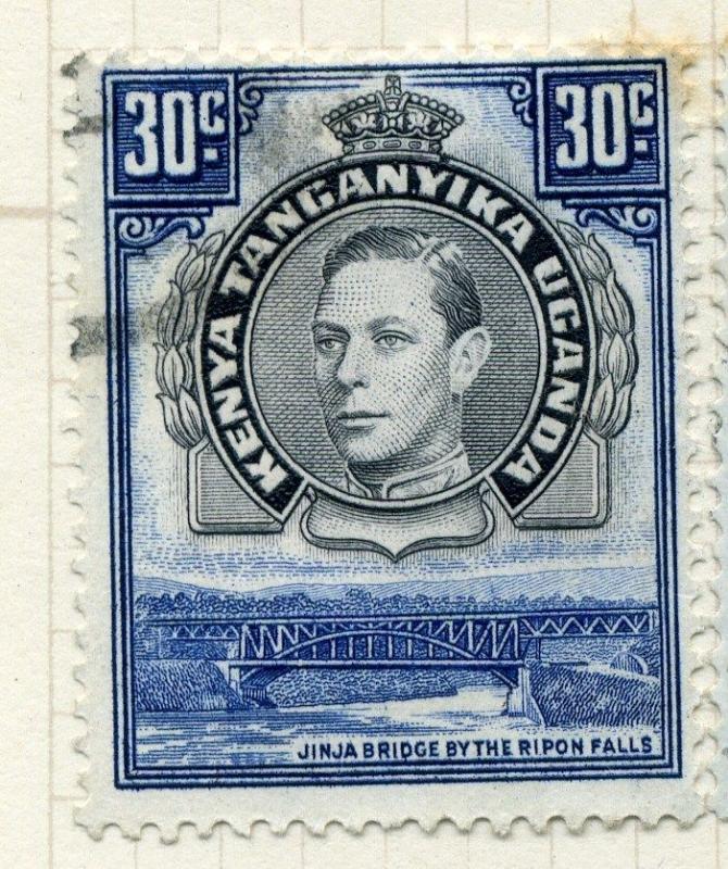 KENYA/UGANDA/TANGANYIKA; 1938 early GVI issue fine used value, 30c. (101318)