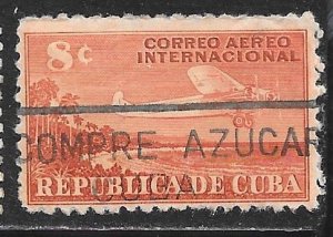 Cuba C40: 8c Airplane and Coast of Cuba, used, F-VF