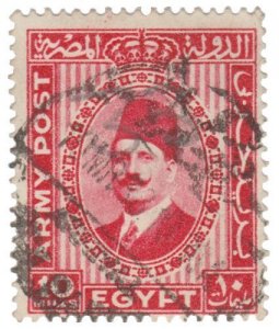 MILITARY STAMP FROM EGYPT. SCOTT # M13. YEAR 1936. USED.