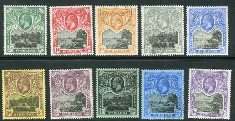 ST HELENA-1912-16   A fine used set to 3/- Sg 72-81