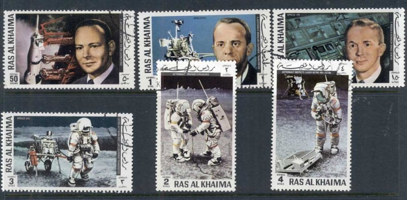 Ras Al Khaima 1972 Mi#701-706 Apollo 14 CTO