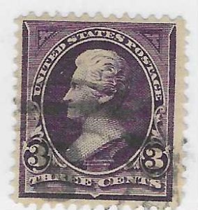 US# 253 3c Jackson purple, (U)  CAT. $12.00