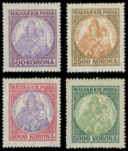 HUNGARY Sc 381,384-86 F-VF/Mint Hinged - 1923 Madonna & Child