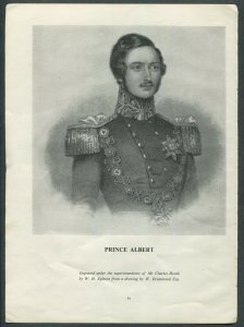 PRINCE ALBERT ENGRAVING FROM THE FIRST DECIMAL ISSUE OF CANADA