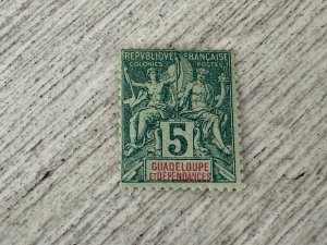 Guadeloupe #30 MH,  Navigation and Commerce, 5c  2024 SCV $3.50