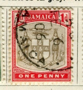 JAMAICA; 1903 early pictorial issue fine used 1d. value