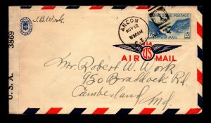 Canal Zone 1942 Ancon Censor Cover to USA - L32937