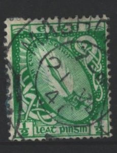 Ireland Sc#65 Used - paper adhesion reverse