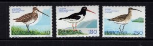 Faroe Islands #28-30  (1977 Birds set) VFMNH CV $1.45