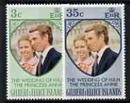 GILBERT & ELLICE IS. - 1973 - Royal Wedding - Perf 2v Set - MNH