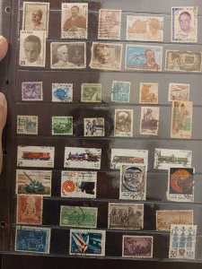 Mix Lot#9 of 40 Early Indian Used Stamps 1965 onwards