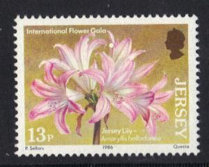 Jersey  1986  MNH  Lillies   13 p  #