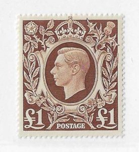 Great Britain Sc #275  1 pound brown OG VF