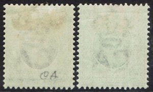 EAST AFRICA AND UGANDA 1903 KEVII 3A AND 4A WMK CROWN CA