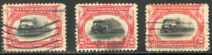 United States Scott 295 - Group of Three Used F-VF - SCV for 3 $3.00