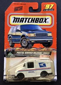 Matchbox Postal Service Delivery Truck on original retail card