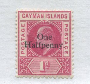 Cayman Islands KEVII 1907 1d overprinted One Halfpenny mint o.g. hinged