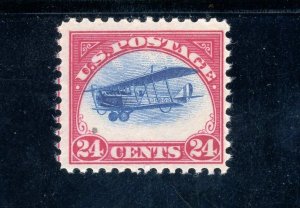 USAstamps Unused FVF US 1918 Airmail Jenny High Flying Var Scott C3 OG MVLH