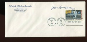 C76 1st Man on the Moon FDC Senator John L. McClellan Free Frank Cachet (915 r)