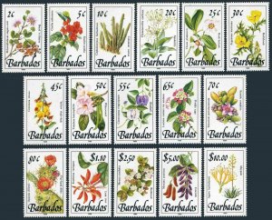 Barbados 753-768,753b-768b,MNH.Michel 727X-742X,727Y/742Y. Wild plants 1989-1990