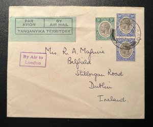 1933 Tanganyika British KUT Airmail Crash Cover Dar Es Salaam to Dublin Ireland