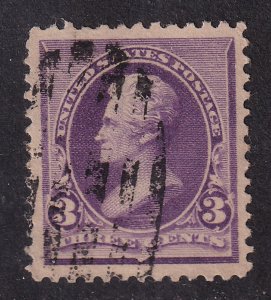 1890 Jackson Sc 221 3c purple used single XF light cancel (R2