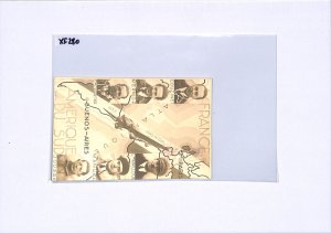 FRANCE Air Mail 1933 Card ARC-EN-CIEL FLOWN Istres-Argentina {Muller #307}XF280