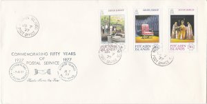 Pitcairn Islands # 160-162, Postal Service 50 Years Event Cover