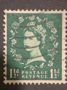 Revenue green stamp  ,  black cancelled postage used, refno:5016