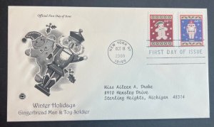 WINTER HOLIDAYS GINGERBREAD & SOLDIER OCT 8 2009 NEW YORK NY FIRST DAY COVER