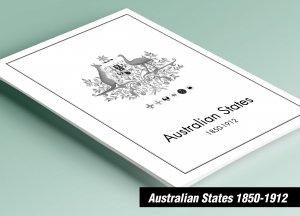 PRINTED AUSTRALIAN STATES 1850-1912 STAMP ALBUM PAGES (80 pages)