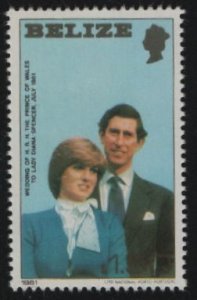 Belize 1981 unused Sc 553 $1.50 Charles, Diana Royal Wedding