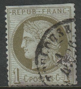 France 1872 Sc 50 used Toulouse CDS