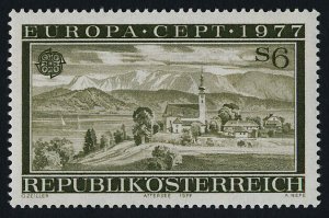 Austria 1061 MNH EUROPA, Attersee, Church